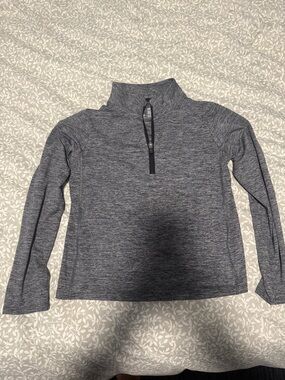 Kids Gray Quarter-Zip Pullover Top